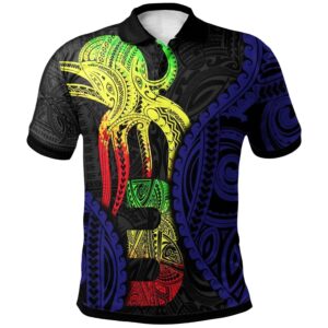 Polynesian Polo Shirt - Polynesian Octopus Number Style Three - BN29