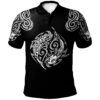 Polynesian Polo Shirt - Polynesian Shark Tatoo Black Color - BN20