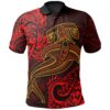 Polynesian Polo Shirt - Red Shark Polynesian Tattoo - BN18