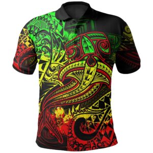 Polynesian Polo Shirt - Reggae Shark Polynesian Tattoo - BN18
