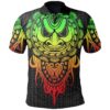 Polynesian Polo Shirt - Tattoo Tiki Mask Reggae - BN12