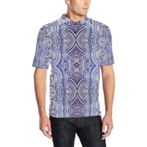 Polynesian Polo Shirt Violet - AH - J1