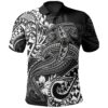 Polynesian Polo Shirt - White Shark Polynesian Tattoo - BN18