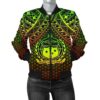 Polynesian Samoa Women's Bomber Jacket - Reggae Vintage Polynesian Patterns - BN15 Bomber Jacket