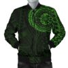 Polynesian Tattoo Style Men's Bomber Jacket Green A7 Bomber Jacket