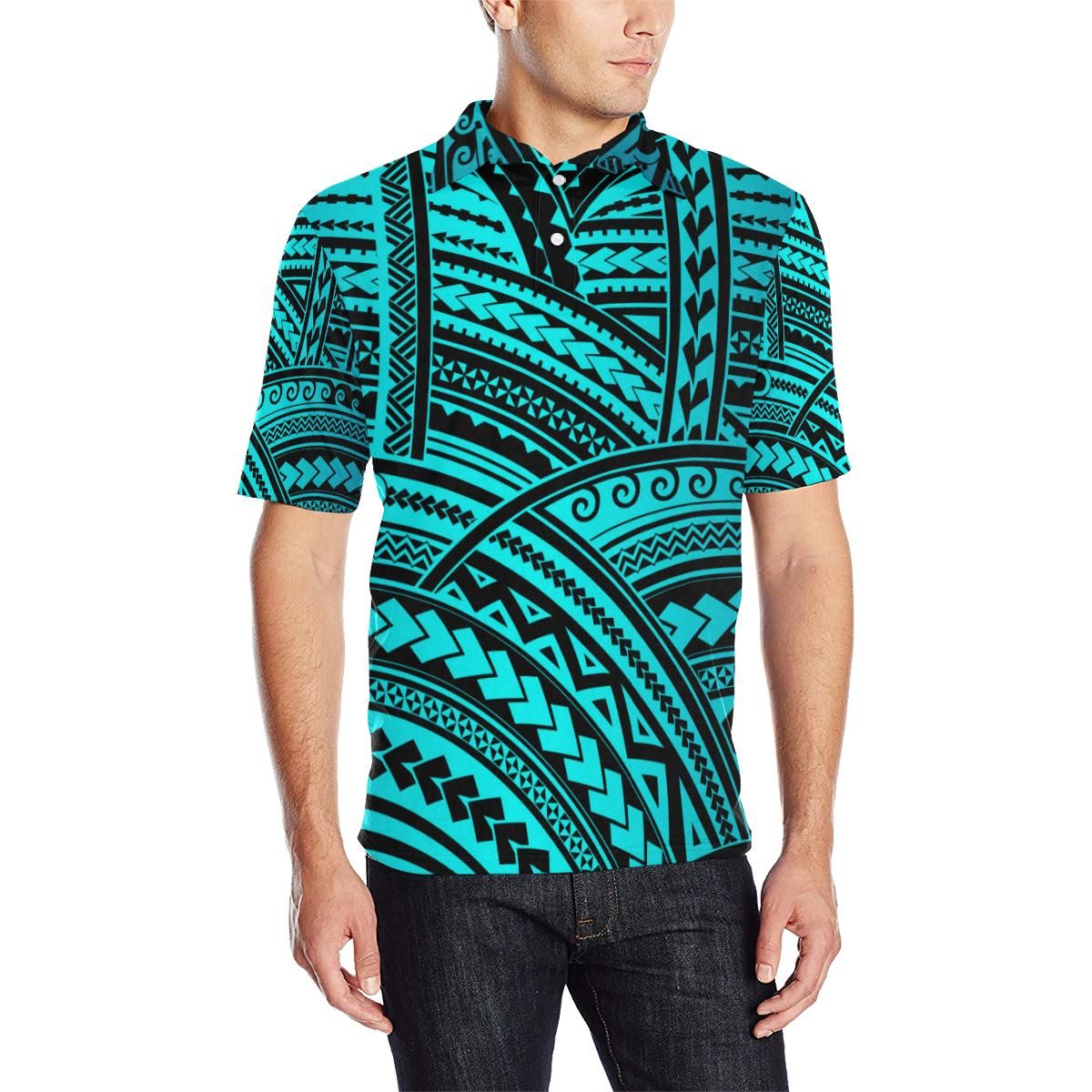 Polynesian Tribal Men Polo Shirt Polynesian Tribal Men Polo Shirt