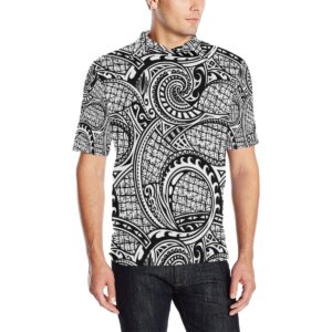 Polynesian Tribal Pattern Men Polo Shirt