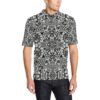 Polynesian Tribal Polo Shirt Black White - AH - J1