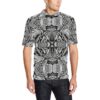 Polynesian Tribal Polo Shirt White And Black - AH - J1
