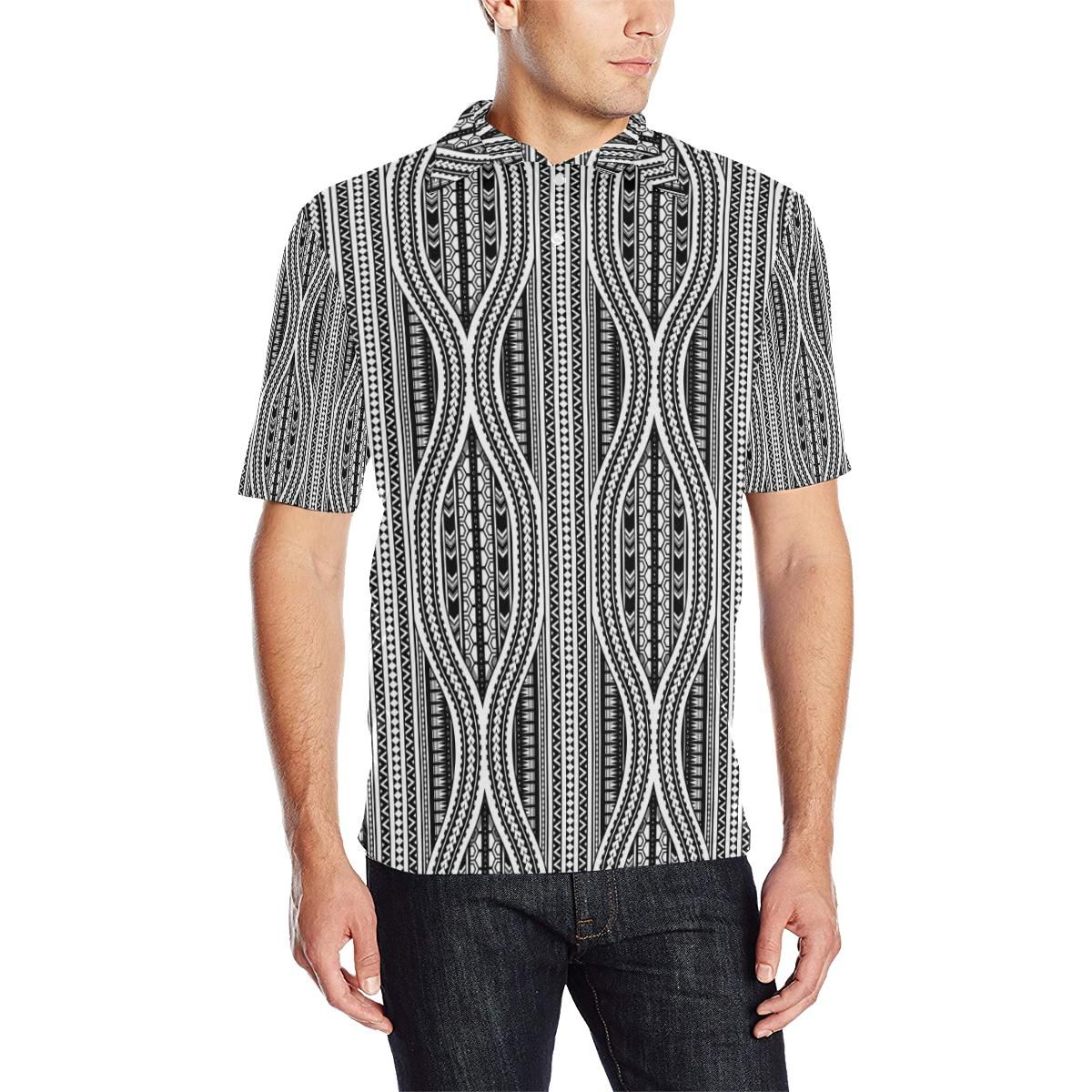 Polynesian Tribal Style Men Polo Shirt Polynesian Tribal Style Men Polo Shirt