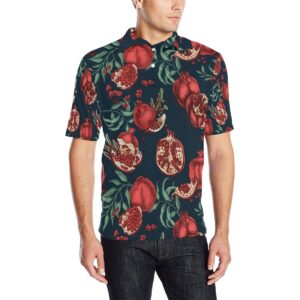Pomegranate Pattern Print Design Pg04 Men Polo Shirt