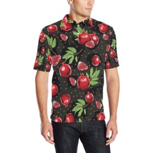 Pomegranate Pattern Print Design Pg06 Men Polo Shirt