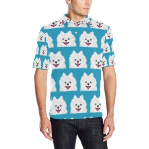 Pomeranians Pattern Print Design A05 Men Polo Shirt