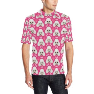 Poodle Pattern Print Design A04 Men Polo Shirt