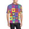 Pop Art Heart Pattern Print Design A01 Men Polo Shirt