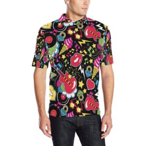 Pop Art Pattern Print Design A04 Men Polo Shirt