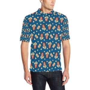 Popcorn Pattern Print Design A03 Men Polo Shirt