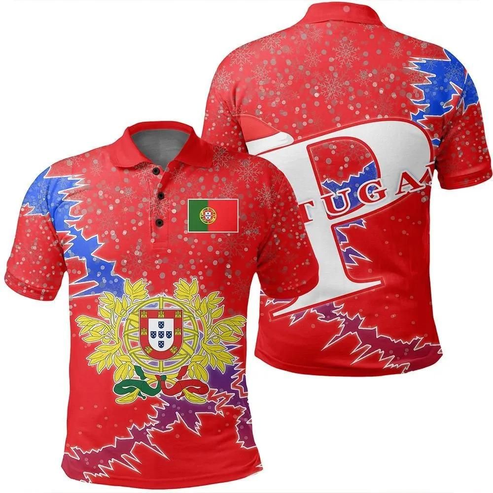 Portugal Christmas Coat Of Arms Polo Shirt X Style J78 Portugal Christmas Coat Of Arms Polo Shirt X Style J78