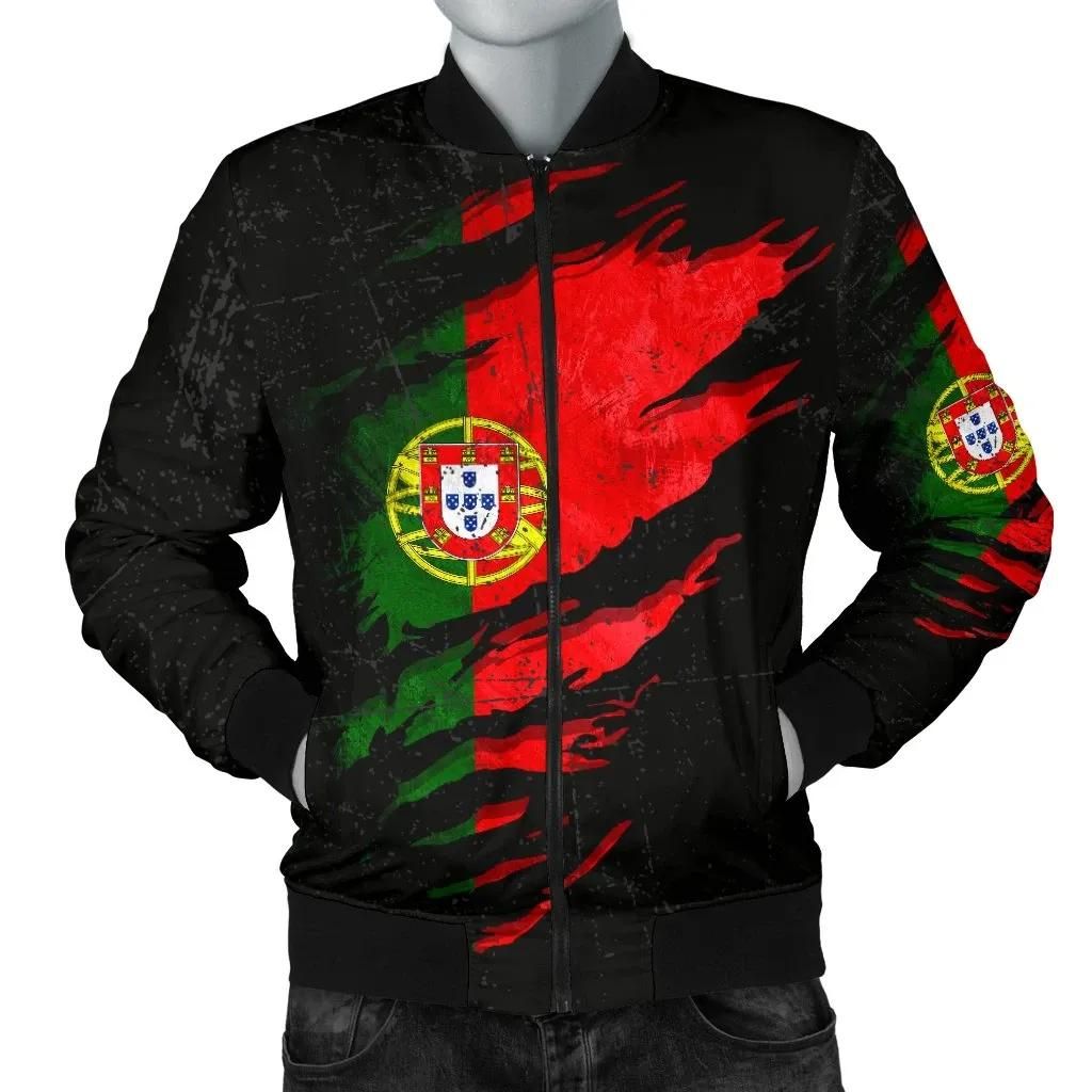 Portugal In Me Men's Bomber Jacket - Special Grunge Style A31 Bomber Jacket Portugal In Me Men's Bomber Jacket - Special Grunge Style A31 Bomber Jacket