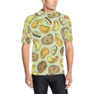 Potato Pattern Print Design A03 Men Polo Shirt