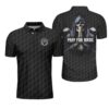 Pray For Birdie Golf Skeleton Polo Shirt