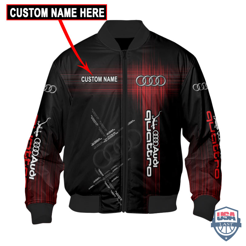 Presonalized Audi Quattro Bomber Jacket For Men Presonalized Audi Quattro Bomber Jacket For Men