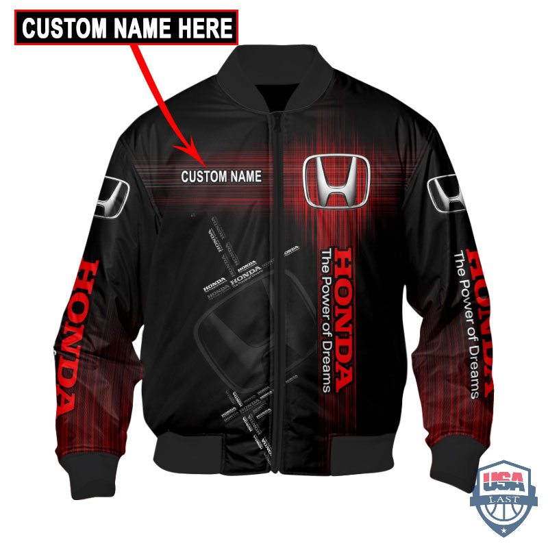 Presonalized Honda Flash Bomber Jacket Presonalized Honda Flash Bomber Jacket