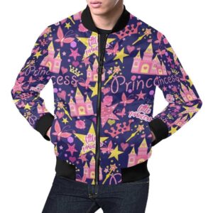 Princess Fairy Pattern Print Mens Bomber Jacket