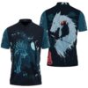 Princess Mononoke San And Her Wolf At Night Polo Shirt