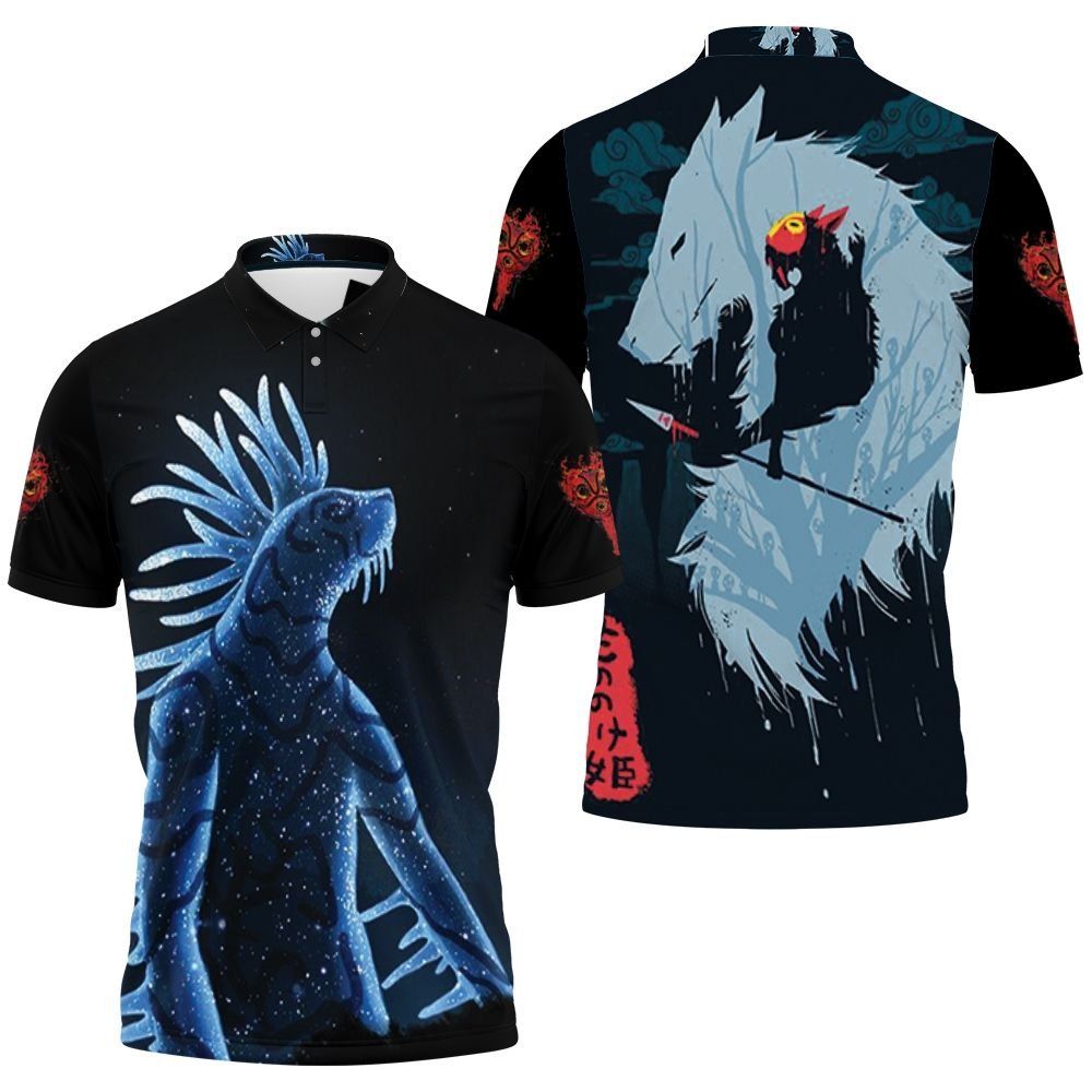 Princess Mononoke The Appearance of Jungle God Shishigami Polo shirt Princess Mononoke The Appearance of Jungle God Shishigami Polo shirt