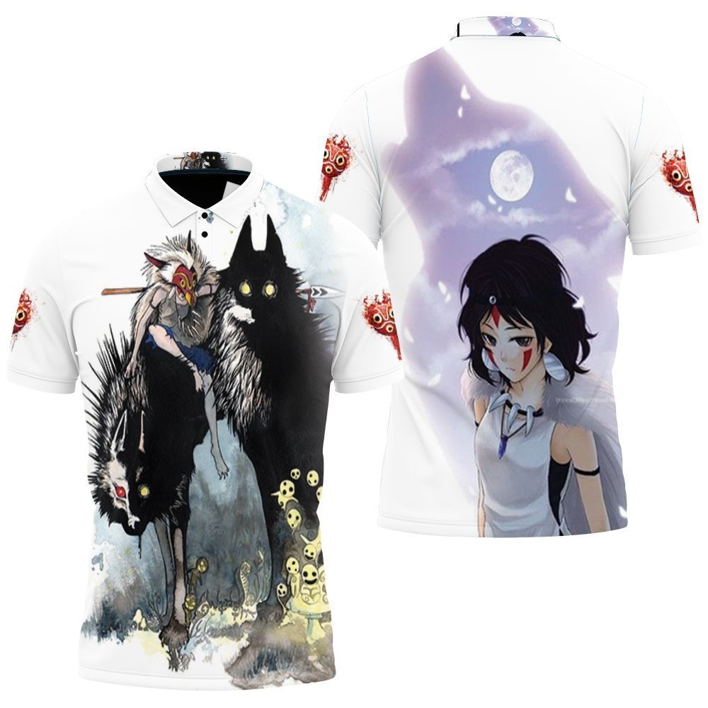 Princess Mononoke The Shadow Killer San And Wolf Polo Shirt Hoodie 3D Sweater Princess Mononoke The Shadow Killer San And Wolf Polo Shirt Hoodie 3D Sweater