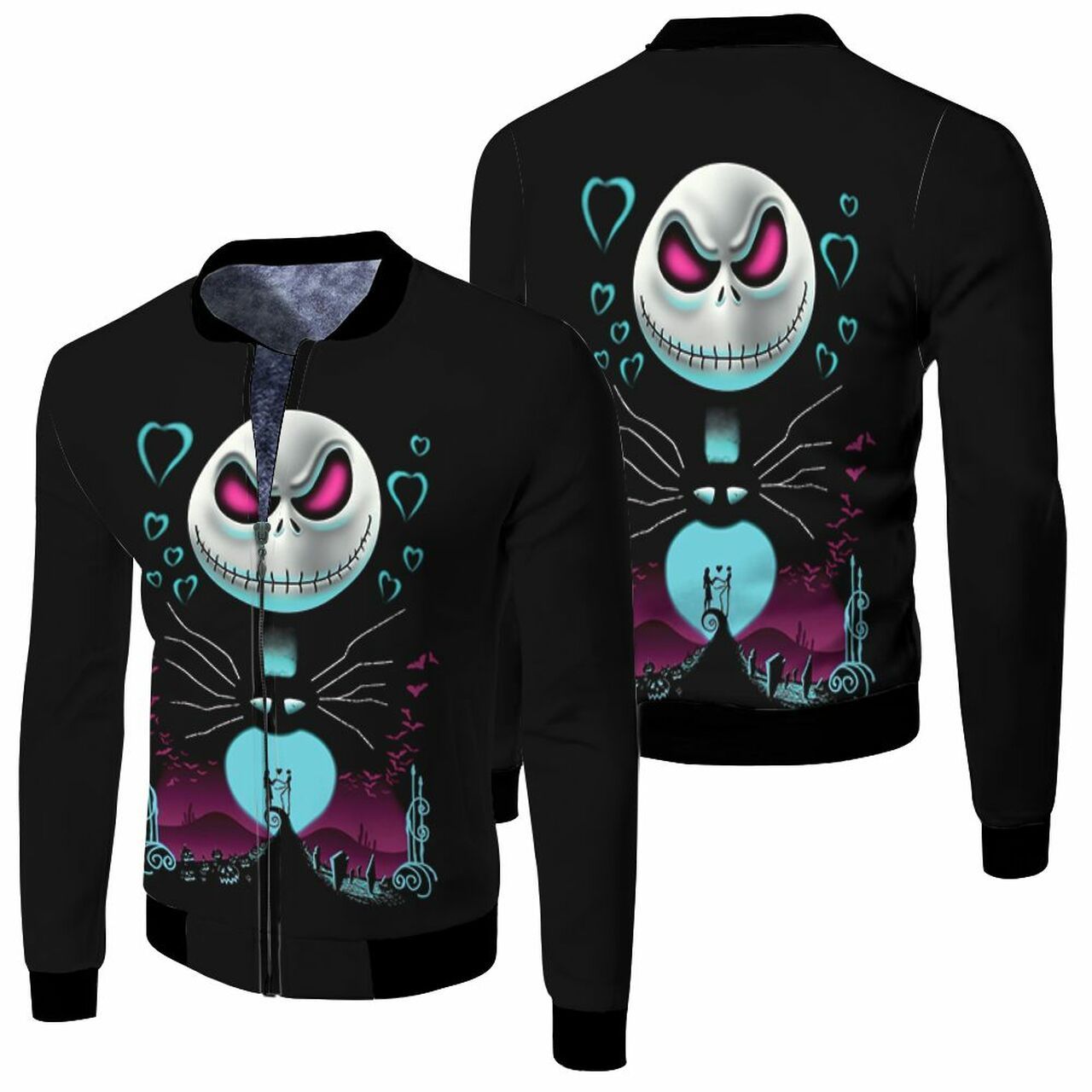 Printed Nightmare Before Christmas Jack Skellingtons 3D T Shirt Hoodie Jersey Bomber Jacket Model 5022 Bomber Jacket Printed Nightmare Before Christmas Jack Skellingtons 3D T Shirt Hoodie Jersey Bomber Jacket Model 5022 Bomber Jacket
