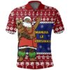 Products American Samoa bChristmas Santa Claus Polynesian Polo Shirt A24