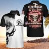 Proud Skull Electrician Polo Shirt #Kv