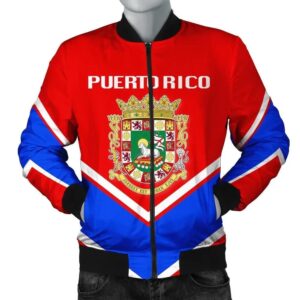 Puerto Rico Coat Of Arms Men Bomber Jacket Lucian Style J5W Bomber Jacket