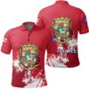 Puerto Rico Coat Of Arms Polo Shirt Spaint Style J8W