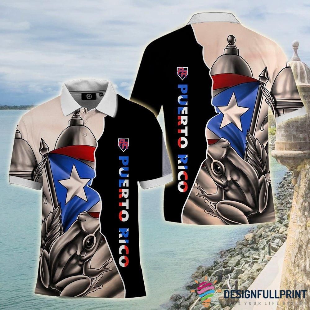 Puerto Rico Coqui Frog Polo Shirt Nhd Puerto Rico Coqui Frog Polo Shirt Nhd