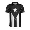 Puerto Rico Flag Black And White 3D All Over Printed Polo Shirt