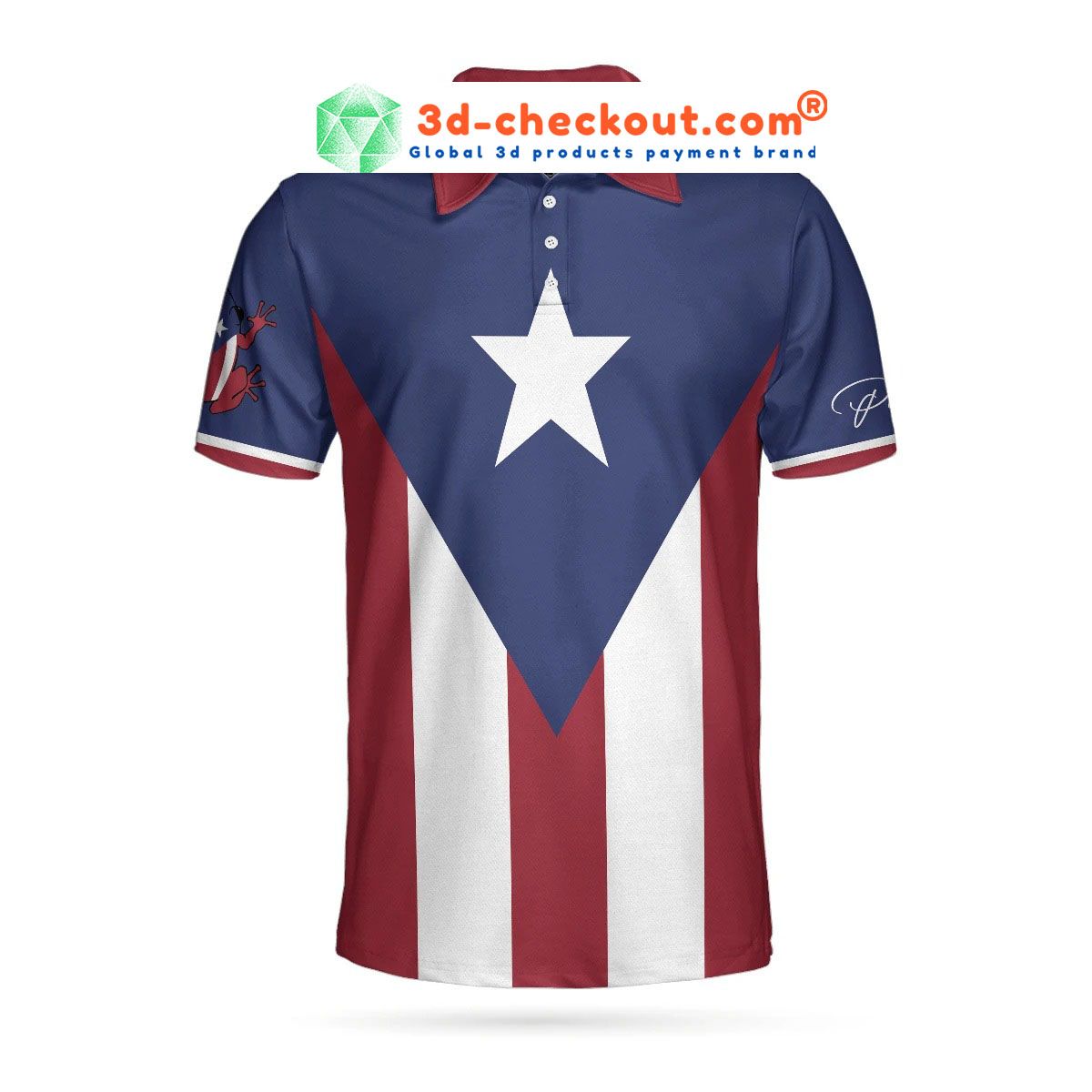 Puerto pico flag polo shirt Puerto pico flag polo shirt
