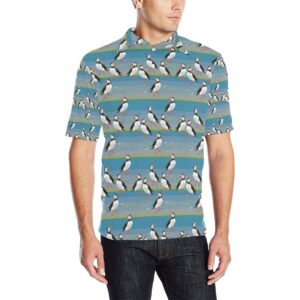 Puffin Pattern Print Design A01 Men Polo Shirt