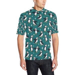 Puffin Pattern Print Design A05 Men Polo Shirt