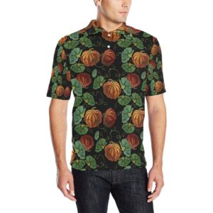 Pumpkin Pattern Print Design A02 Men Polo Shirt