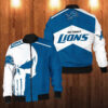 Punisher Skull Detroit Lions 3D Bomber Jacket