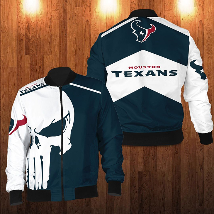 Punisher-Skull-Houston-Texans-3D-Bomber-Jacket-1
