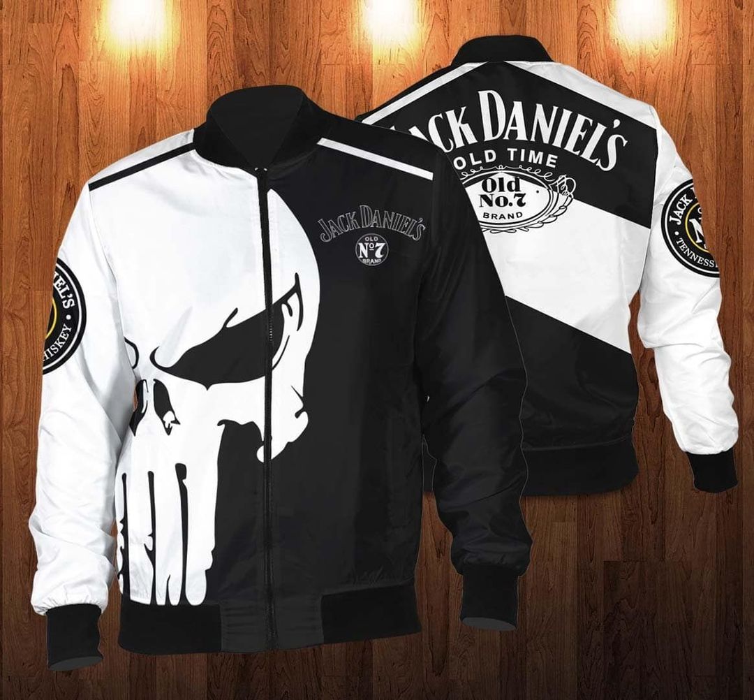 Punisher-Skull-Jack-Daniels-Old-Time-3D-Bomber-Jacket-1