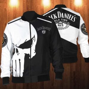 Punisher Skull Jack Daniels Old Time 3D Bomber Jacket