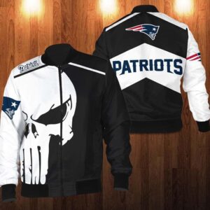 Punisher Skull New England Patriots 3D Bomber Jacket