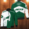 Punisher Skull New York Jets Logo 3D Bomber Jacket