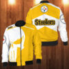 Punisher Skull Pittsburgh Steelers 3D Bomber Jacket