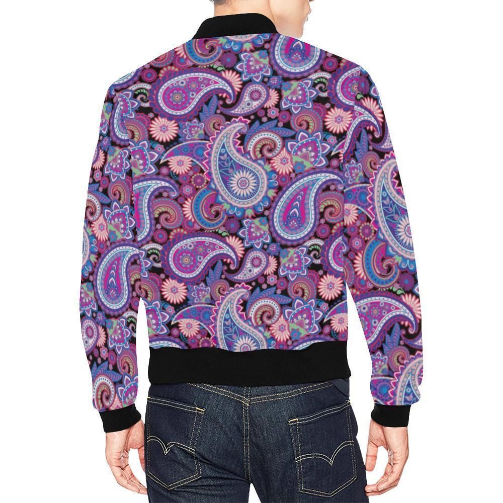 Purple-Paisley-Pattern-Print-Mens-Bomber-Jacket-2